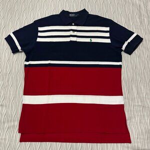 Polo Ralph Lauren Golf Shirt Men's Large Patriotic Red White & Blue America